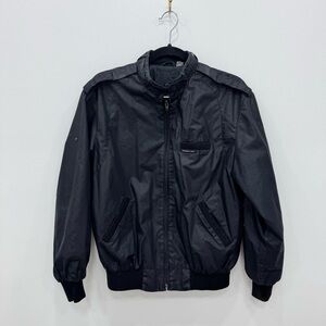 Member's Only full zip bomber jacket dark grey/black Sz 11/12 unisex